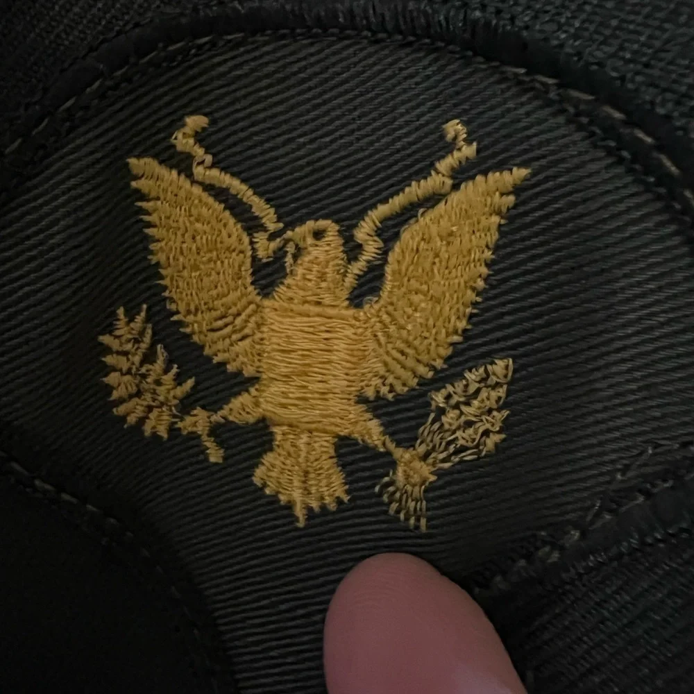 Men’s military jacket XL 38L long coat embroidered patched army green outerwear - Picture 3 of 15